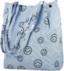 Blue Smiley Corduroy Tote Bags